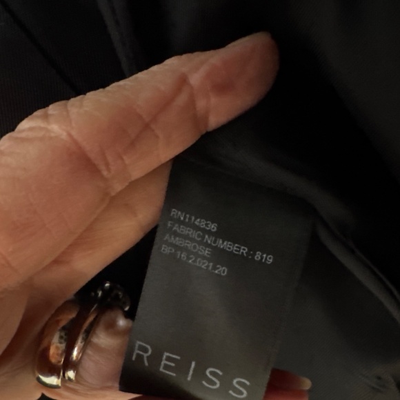 REISS Black/grey Pinstripe Blazer Size 6 - Picture 5 of 5